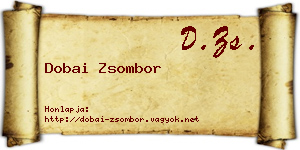 Dobai Zsombor névjegykártya